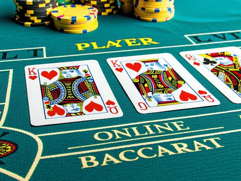 Bàn chơi Baccarat tại J88 với các lá bài và chip