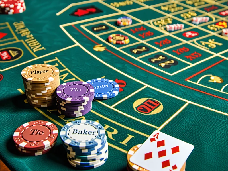 Bàn chơi Baccarat trực tuyến J88 với các lá bài và chip cược