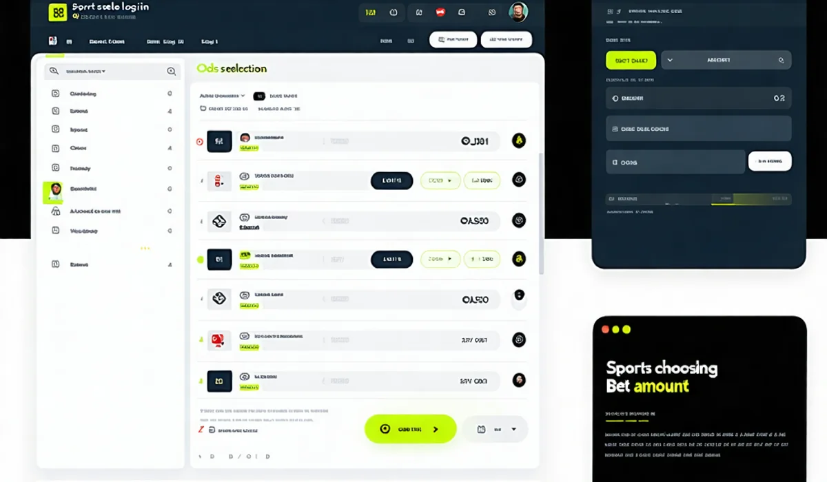 Hình ảnh minh họa quy trình đặt cược tại J88, từ chọn trận đấu, chọn kèo đến xác nhận cược trên giao diện thân thiện