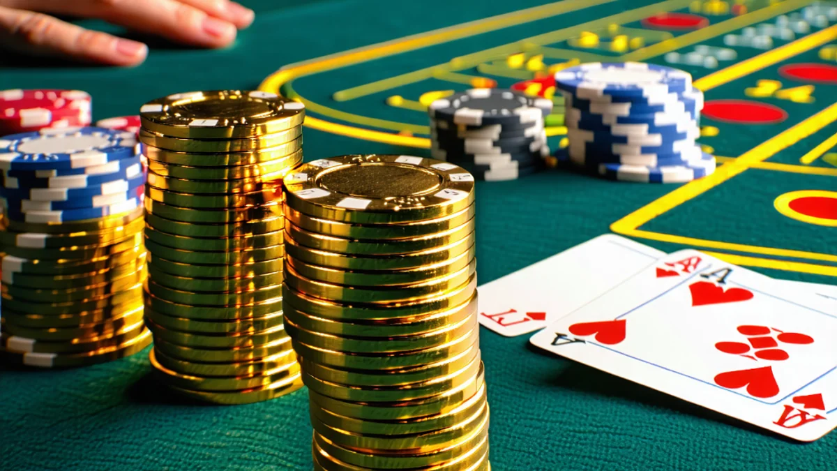 Hình ảnh người chơi đang đặt cược chip poker, minh họa các chiến lược đặt cược thông minh trong Texas Hold'em tại J88