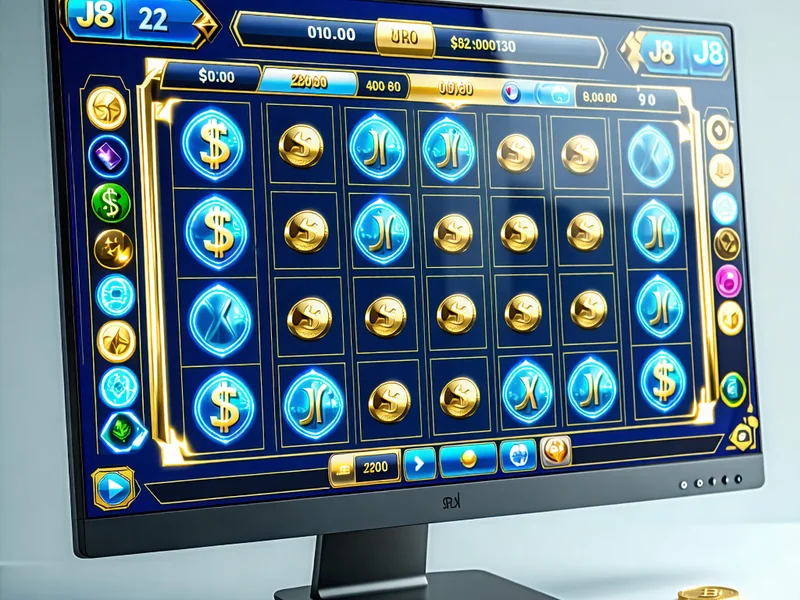 J88: Màn hình máy tính hiển thị các tùy chọn đặt cược xổ số khác nhau, với các biểu tượng tiền tệ và lựa chọn chiến lược.