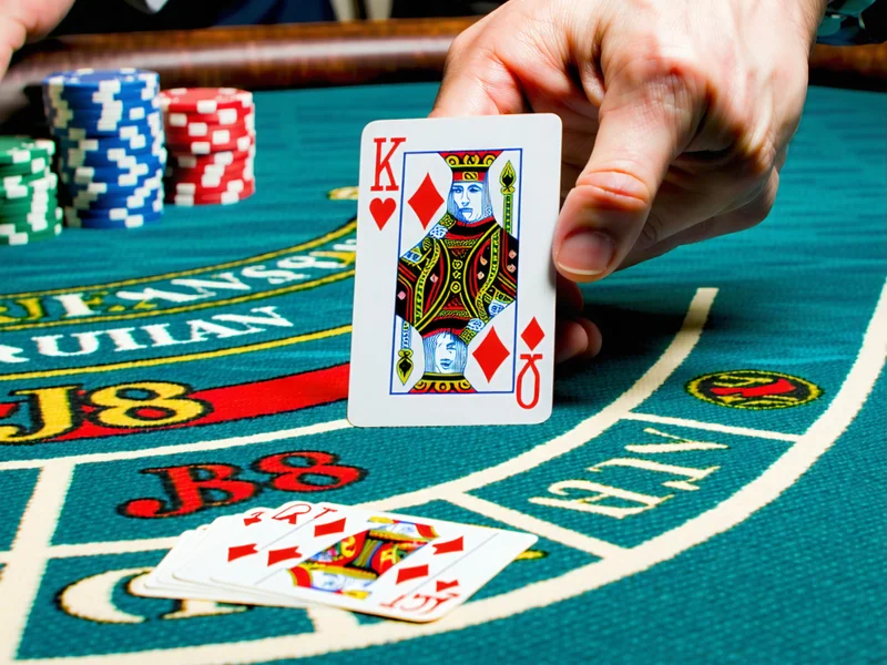 Người chơi giữ một bộ bài Blackjack tại J88