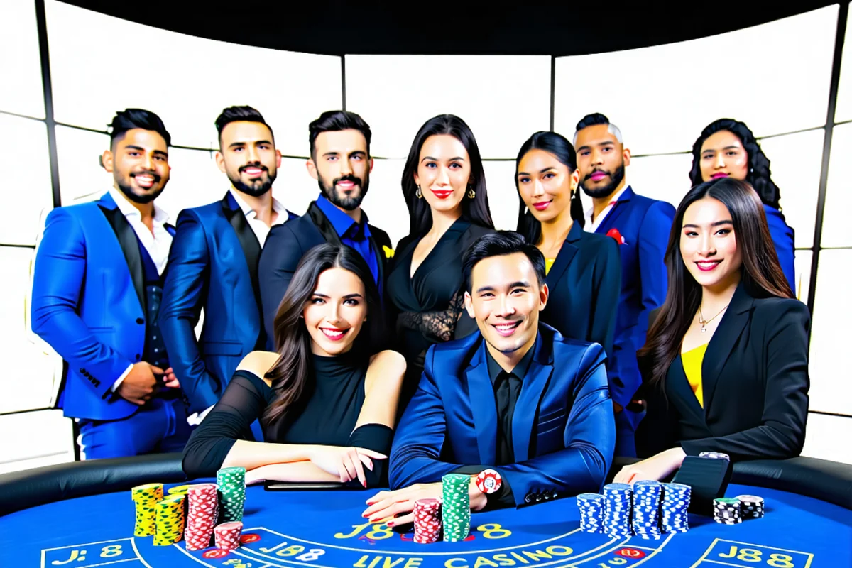 Đội ngũ người chia bài chuyên nghiệp của J88 đang phục vụ khách hàng