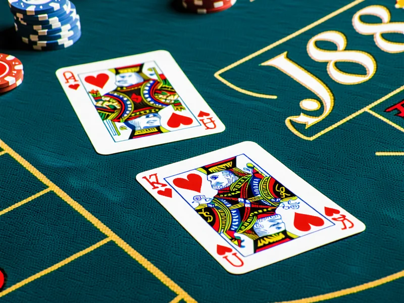 Bàn chơi Rồng Hổ tại J88 với các lá bài Rồng và Hổ