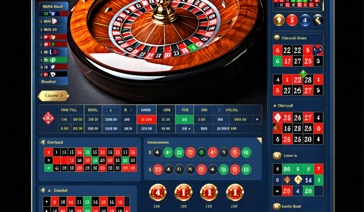 Giao diện trò chơi roulette J88 với nhiều tùy chọn cược