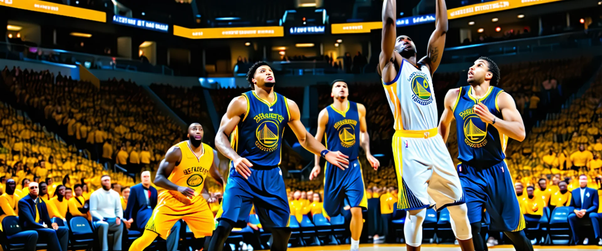 J88 - Sân bóng rổ với ánh đèn rực rỡ và biểu tượng cá cược thể thao