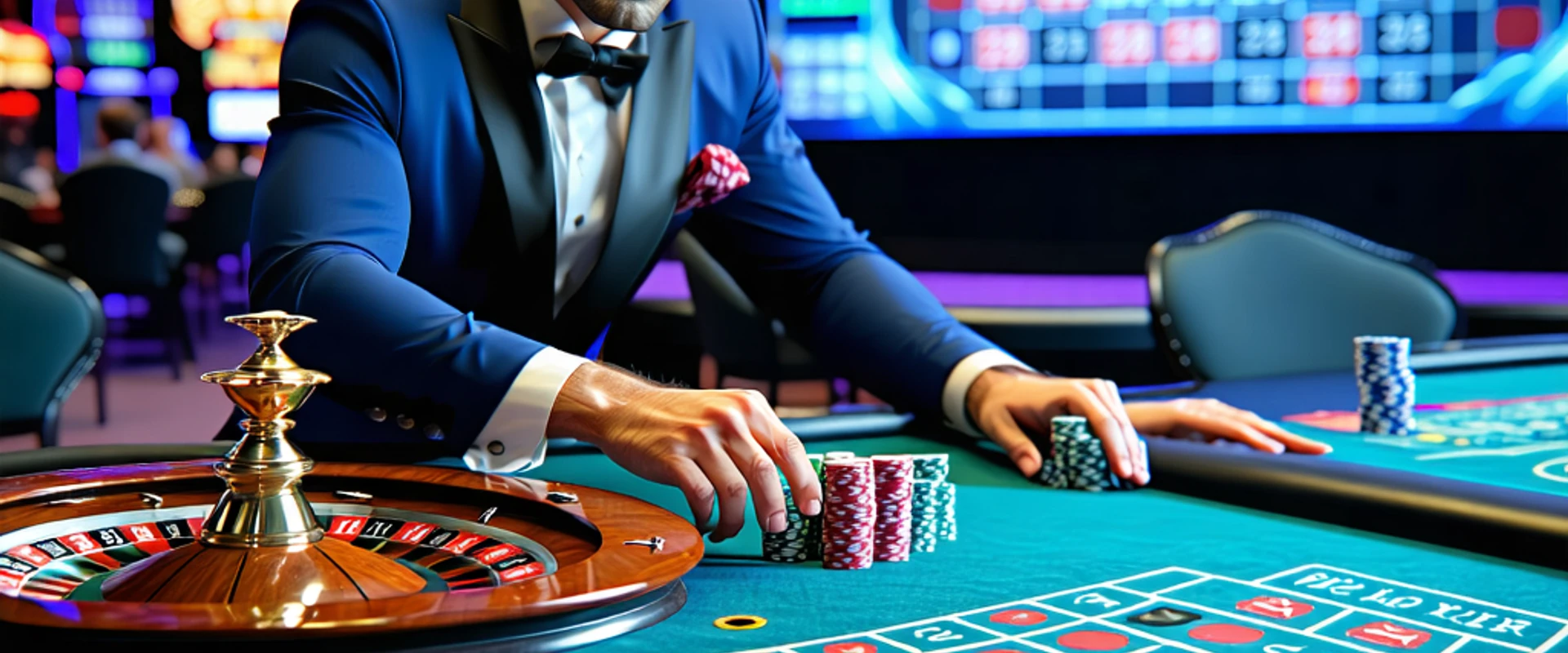 Hình ảnh chính của J88 Casino Trực Tuyến với người chia bài và bàn chơi