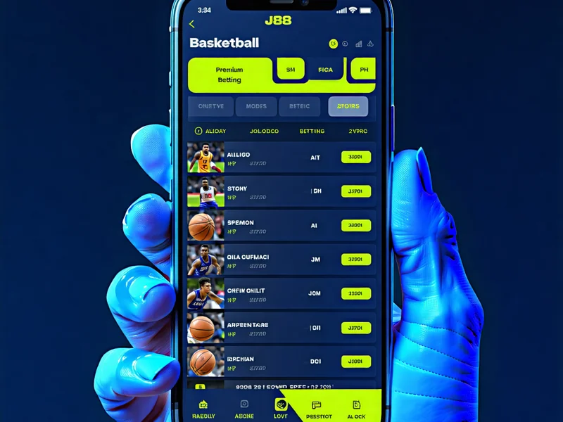 J88 - Giao diện ứng dụng cá cược J88 thân thiện với người dùng, hiển thị các trận đấu bóng rổ và tỷ lệ cược