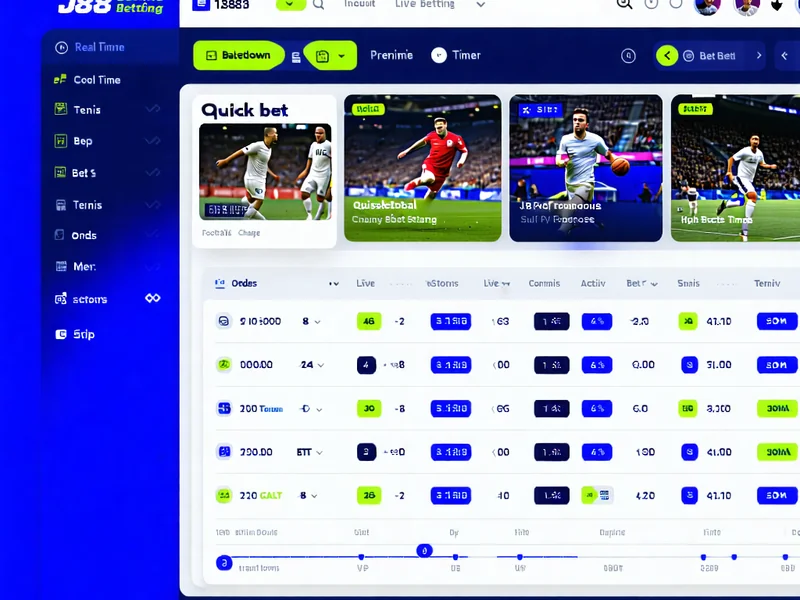 Bảng điều khiển cá cược trực tiếp các sự kiện thể thao trên J88