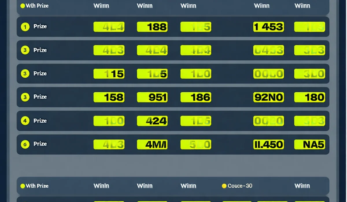 Giao diện bảng kết quả xổ số J88