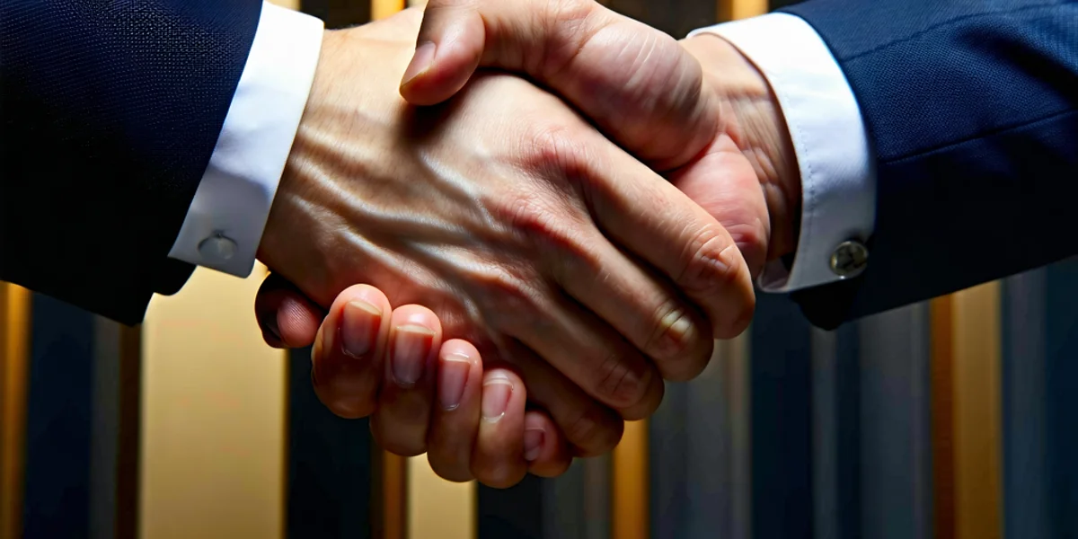 Hình ảnh bắt tay thể hiện sự hợp tác và phát triển cùng J88