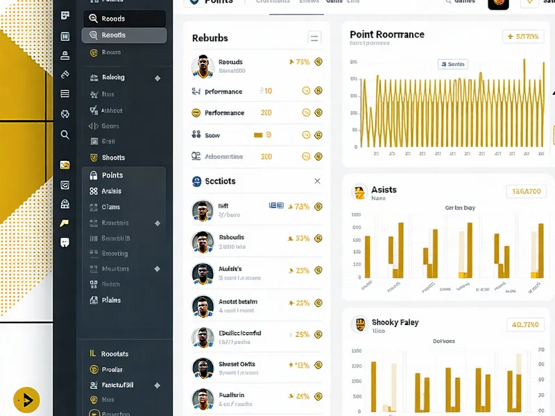 J88 - Màn hình phân tích số liệu thống kê cầu thủ bóng rổ chi tiết với biểu đồ và chỉ số