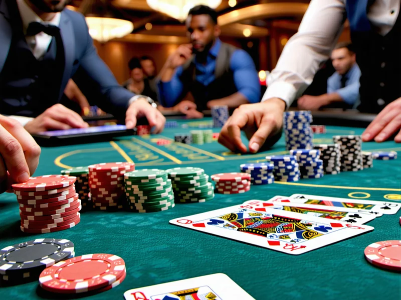 Bàn chơi Poker tại J88 với nhiều người chơi và chip