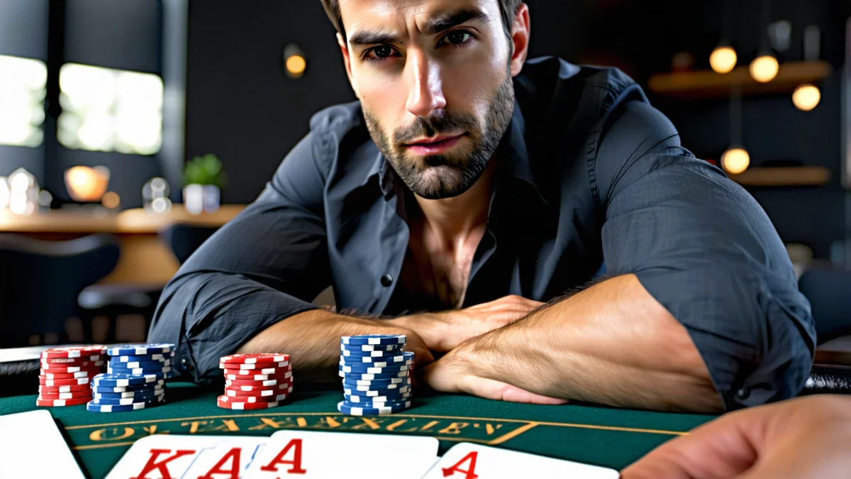 Hình ảnh người chơi đang thực hành poker trực tuyến trên máy tính bảng, minh họa cơ hội luyện tập và cải thiện kỹ năng tại J88