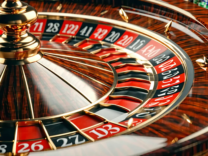 Bánh xe Roulette đang quay tại sòng bạc J88