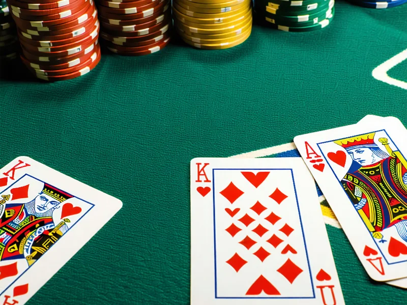 Hình ảnh minh họa các lá bài và chip poker, biểu thị luật chơi cơ bản của Texas Hold'em tại J88