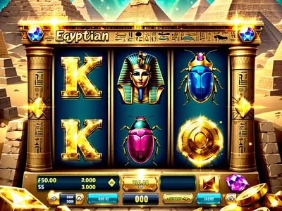 Hình ảnh trò chơi slot 'Kho Báu Ai Cập' với các biểu tượng Pharaoh và kim tự tháp