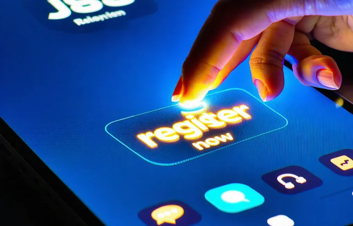 Hình ảnh kêu gọi hành động để đăng ký và liên hệ J88