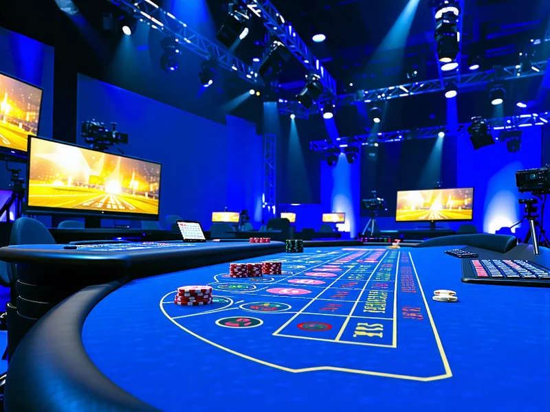 Hình ảnh studio sòng bạc trực tiếp hiện đại của J88 với công nghệ tiên tiến