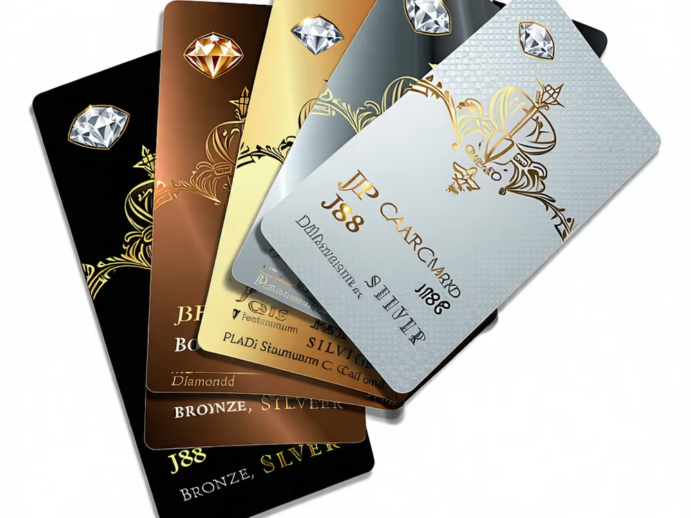 Hình ảnh các cấp độ VIP khác nhau với phần thưởng tương ứng tại J88